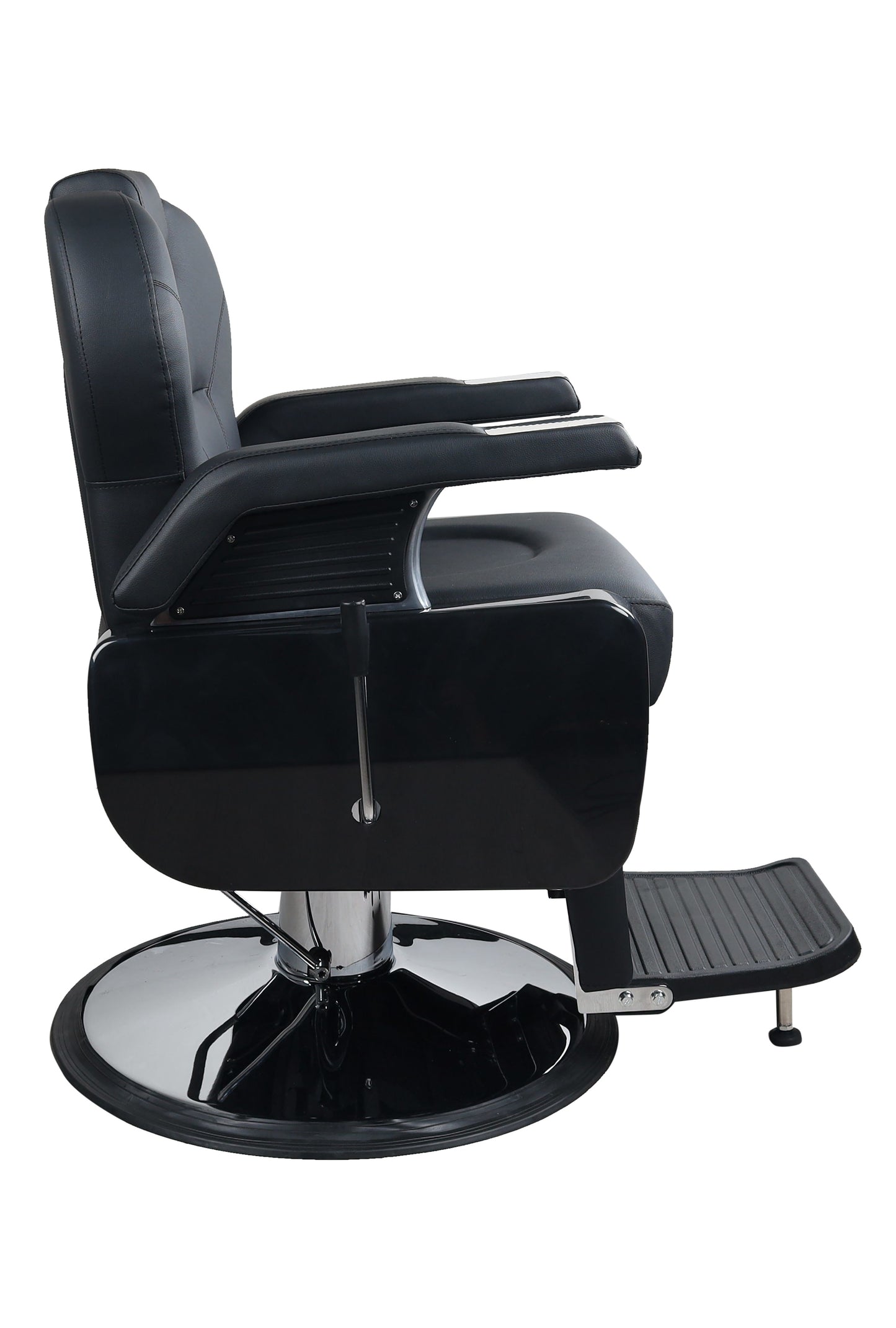 Premium Extra Wide Hydraulic Black Barber Chair - BC601
