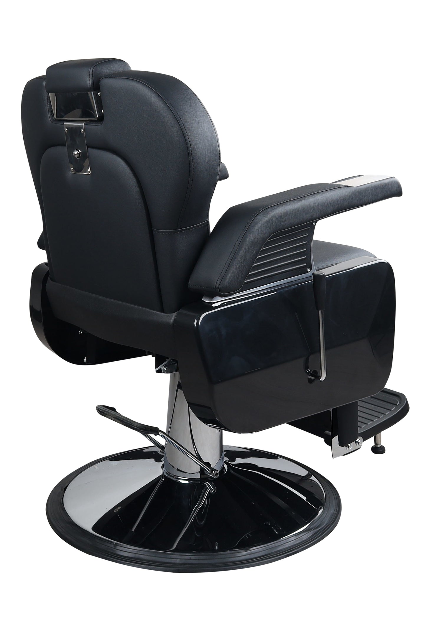 Premium Extra Wide Hydraulic Black Barber Chair - BC601