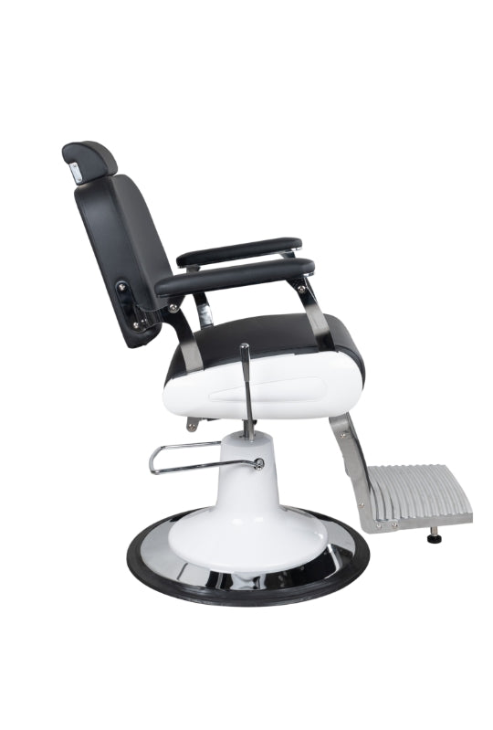 Premium Modern Hydraulic Black & White Barber Chair - BC631