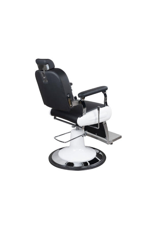 Premium Modern Hydraulic Black & White Barber Chair - BC631