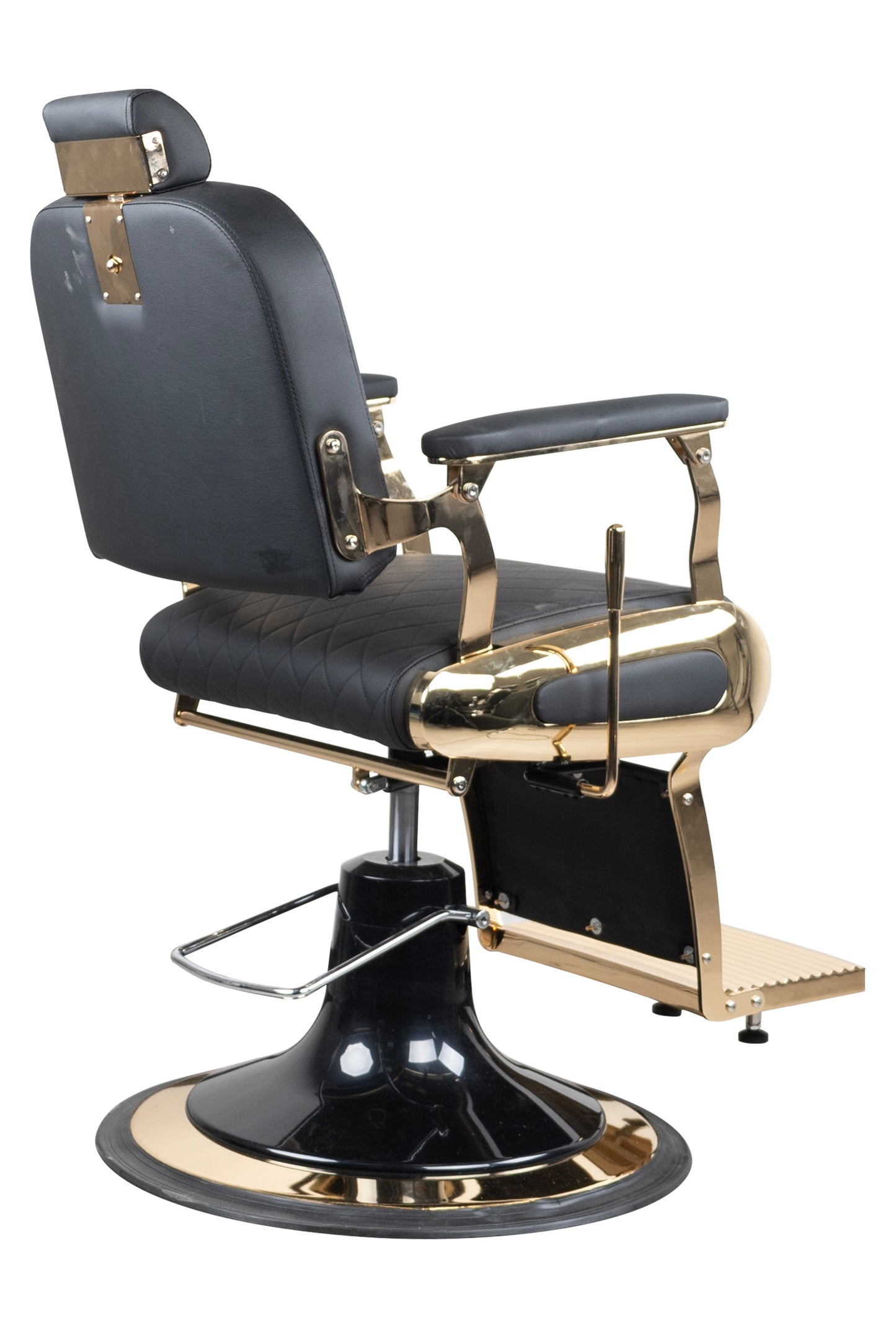 Premium Modern Hydraulic Black & Golden Barber Chair - BC632