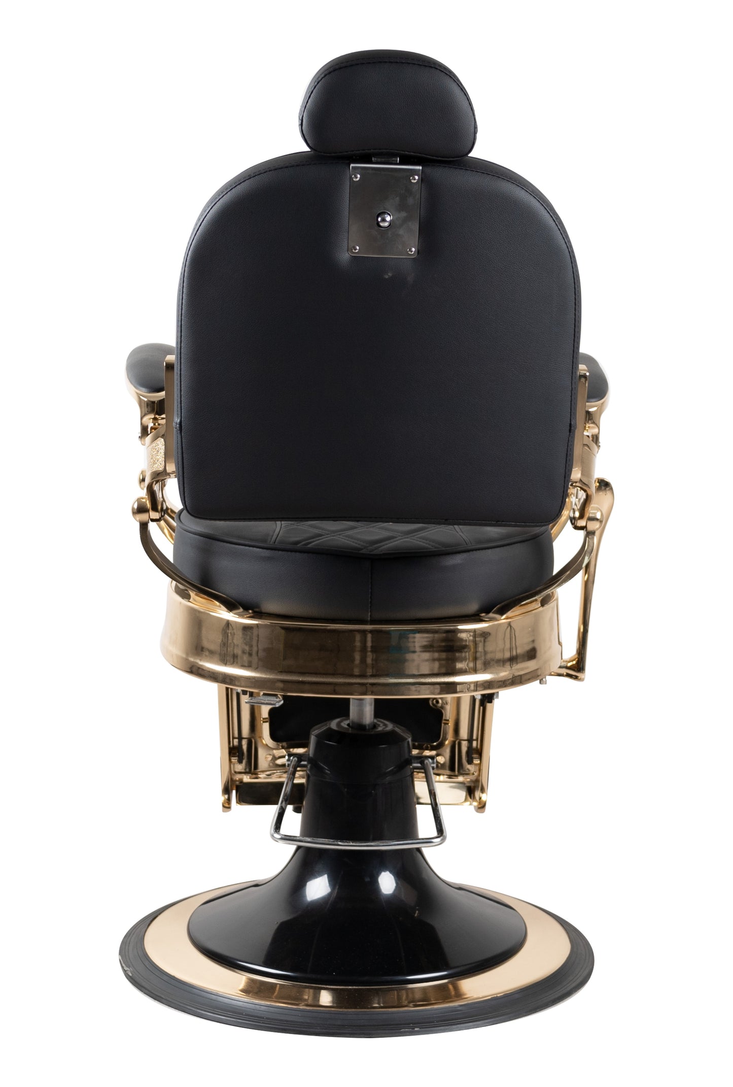 Antique Luxury High-Class Heavy-Duty Swivel Black & Gold Barber Chair - BC812