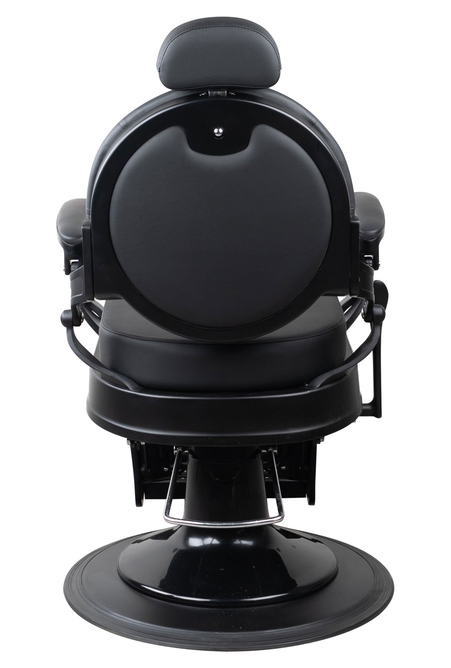 Antique Heavy Duty Luxury Black Barber Chair With Matt Black Metal Frame - BC921