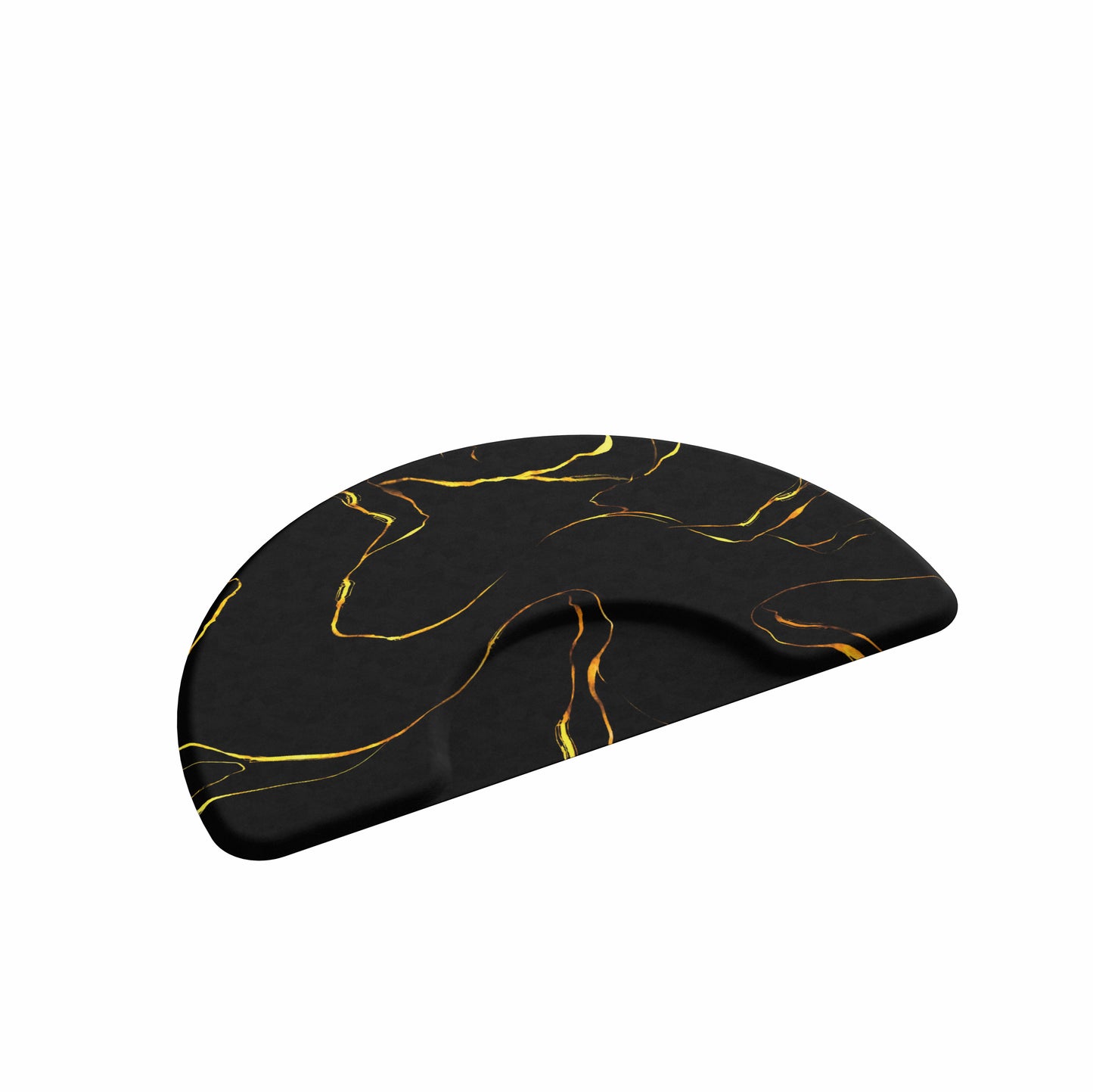 Semi-circle 3' x 4.5' Anti Fatigue Floor Mat With Golden Pattern - BC111-1