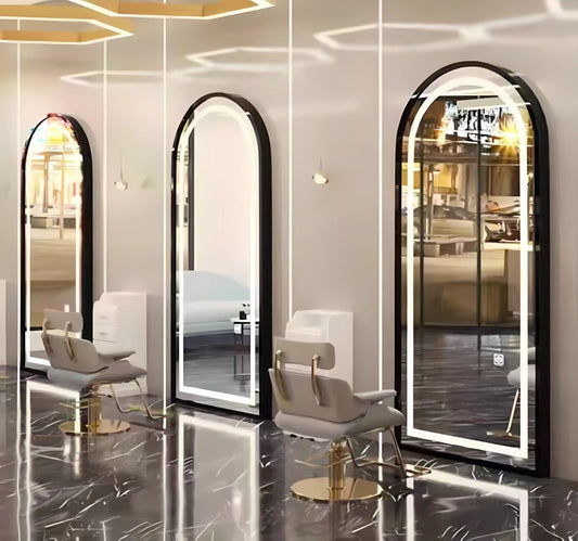 Arch 67x28 inch Full Length Wall Mounted 3 Colors LED Light Mirror For Beauty Salon/Barbershop