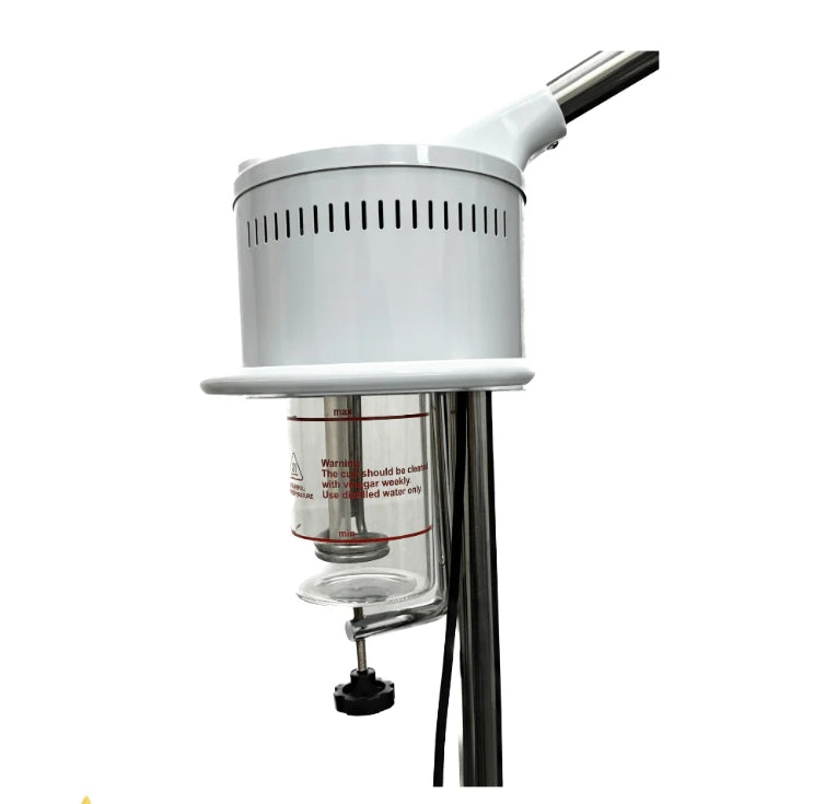 Professional Ozone Facial Steamer With Adjustable Stand, Rolling Wheels and Metal Frame