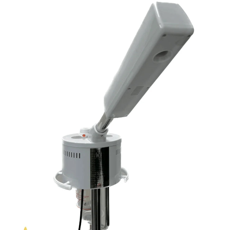 Professional Ozone Facial Steamer With Adjustable Stand, Rolling Wheels and Metal Frame