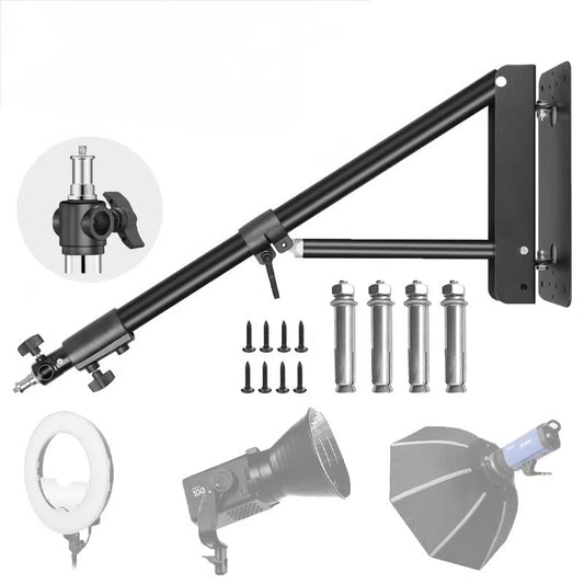 Heavy-Duty Wall Mount Triangle Boom Arm 51.18inch/130cm For Barbershop Ring Light-RL001