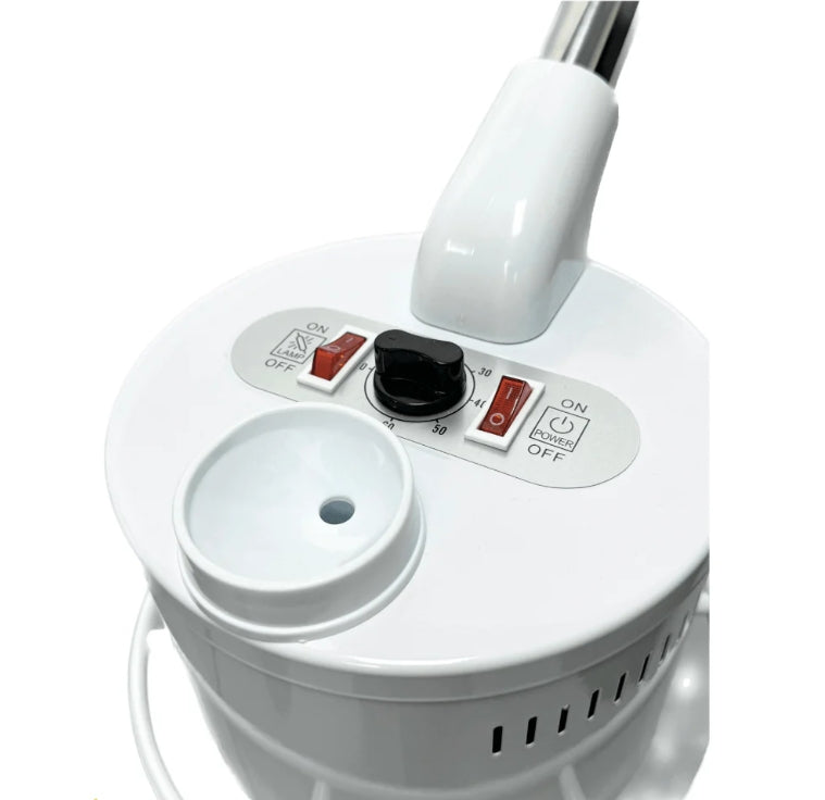 Professional Ozone Facial Steamer With Adjustable Stand, Rolling Wheels and Metal Frame