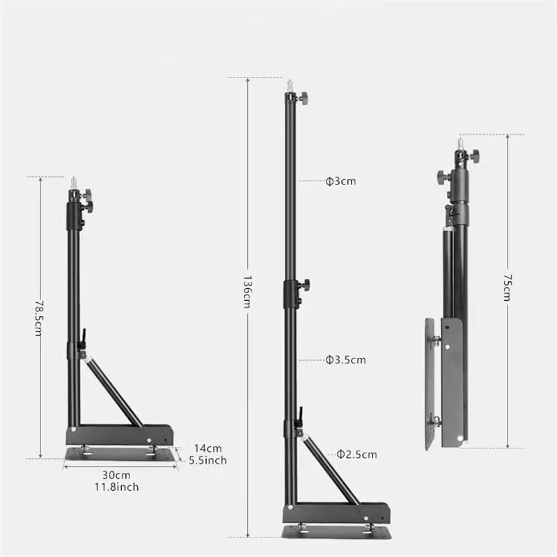 Heavy-Duty Wall Mount Triangle Boom Arm 51.18inch/130cm For Barbershop Ring Light-RL001
