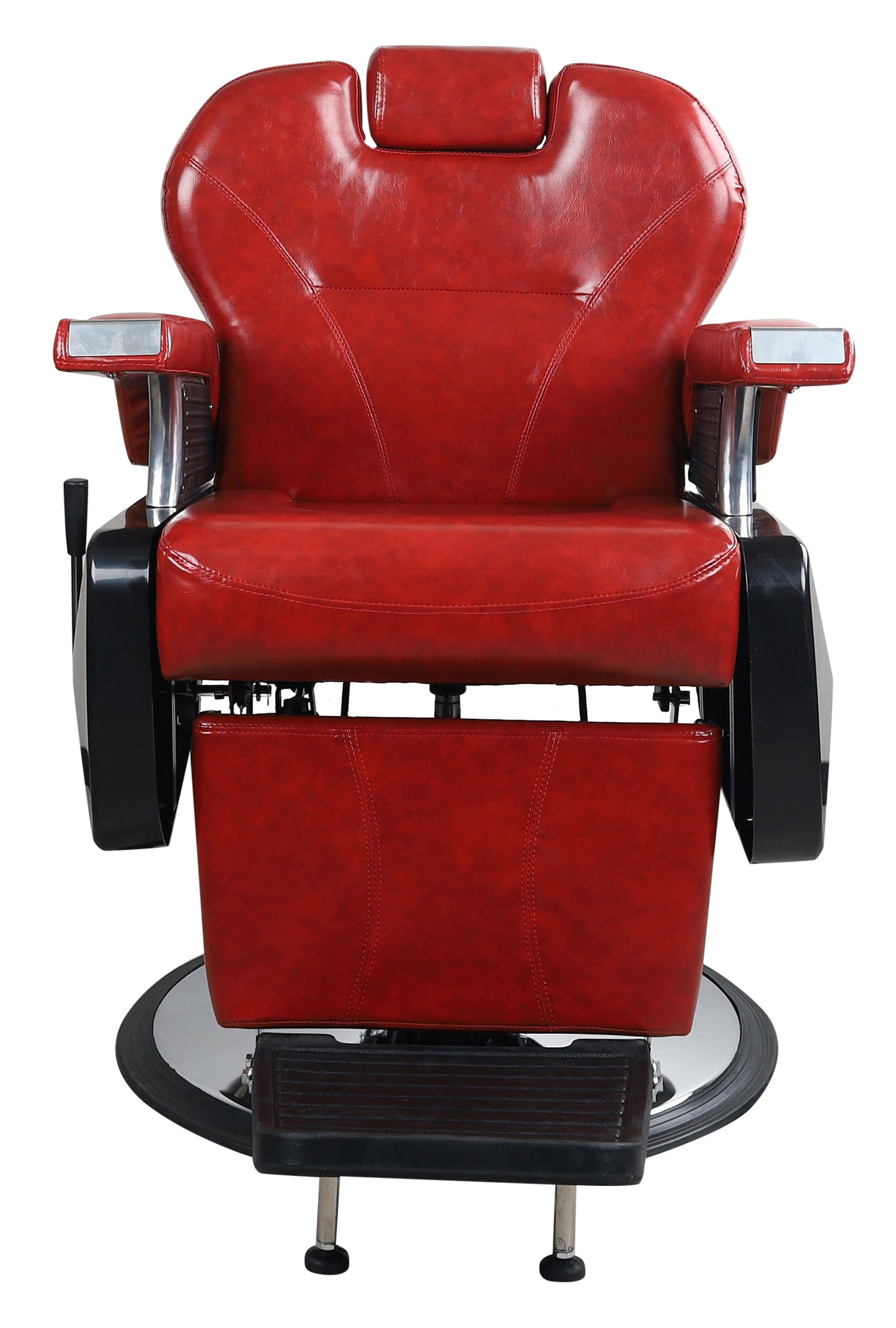 Premium Extra Wide Hydraulic Red Barber Chair - BC602
