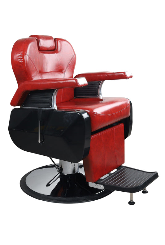 Premium Extra Wide Hydraulic Red Barber Chair - BC602