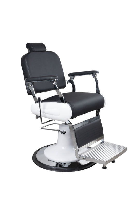 Premium Modern Hydraulic Black & White Barber Chair - BC631