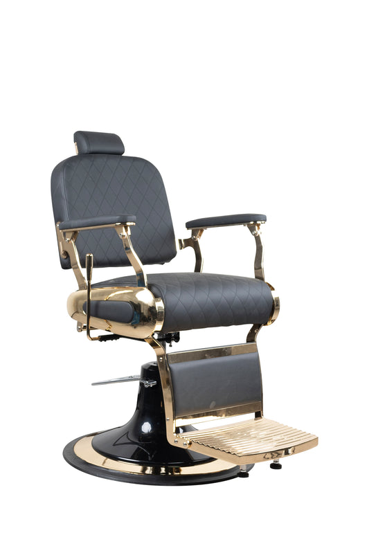 Premium Modern Hydraulic Black & Golden Barber Chair - BC632