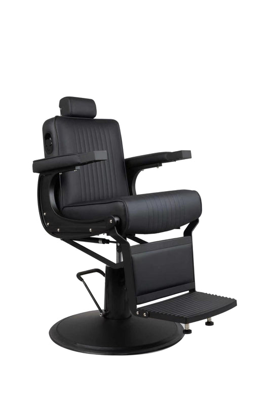 Professional Reclining Black Barber Chair with Adjustable Headrest – BC653