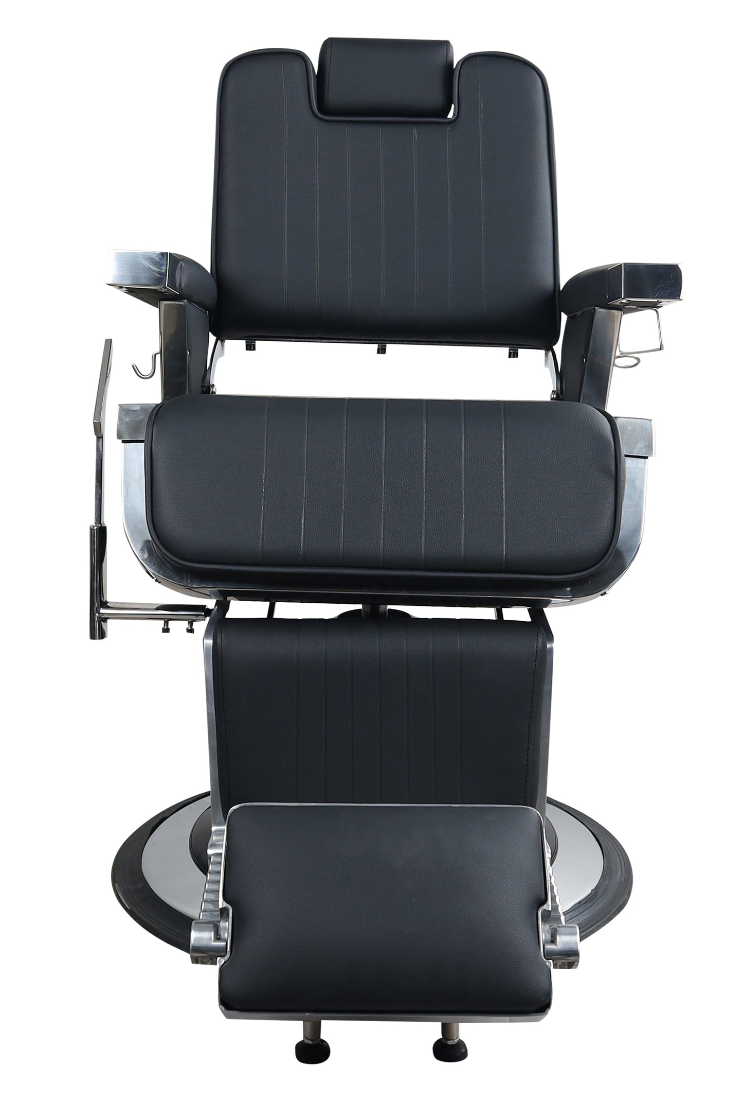 Antique High Class Heavy Duty Swivel Alexander Black Barber Chair - BC671