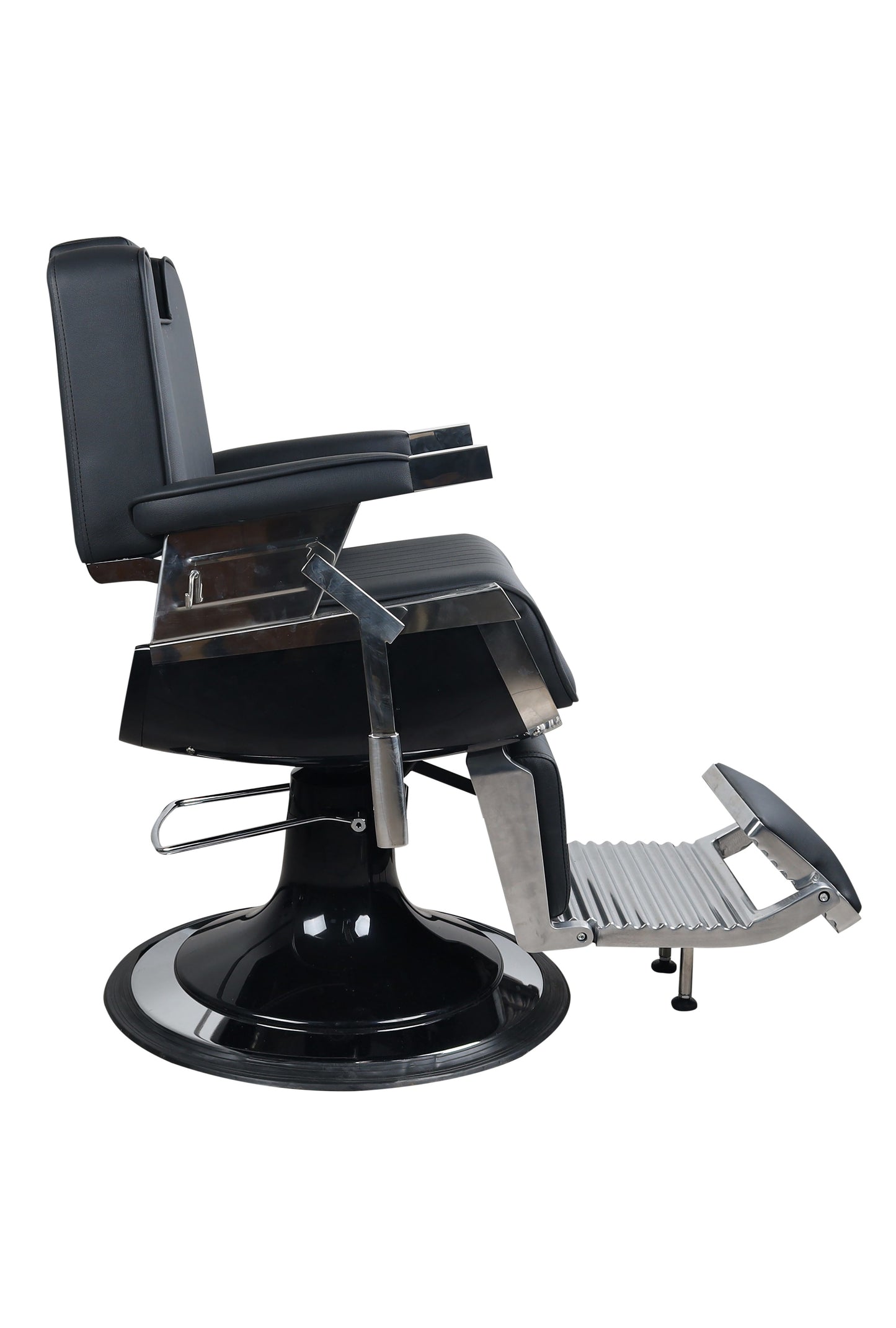 Antique High Class Heavy Duty Swivel Alexander Black Barber Chair - BC671