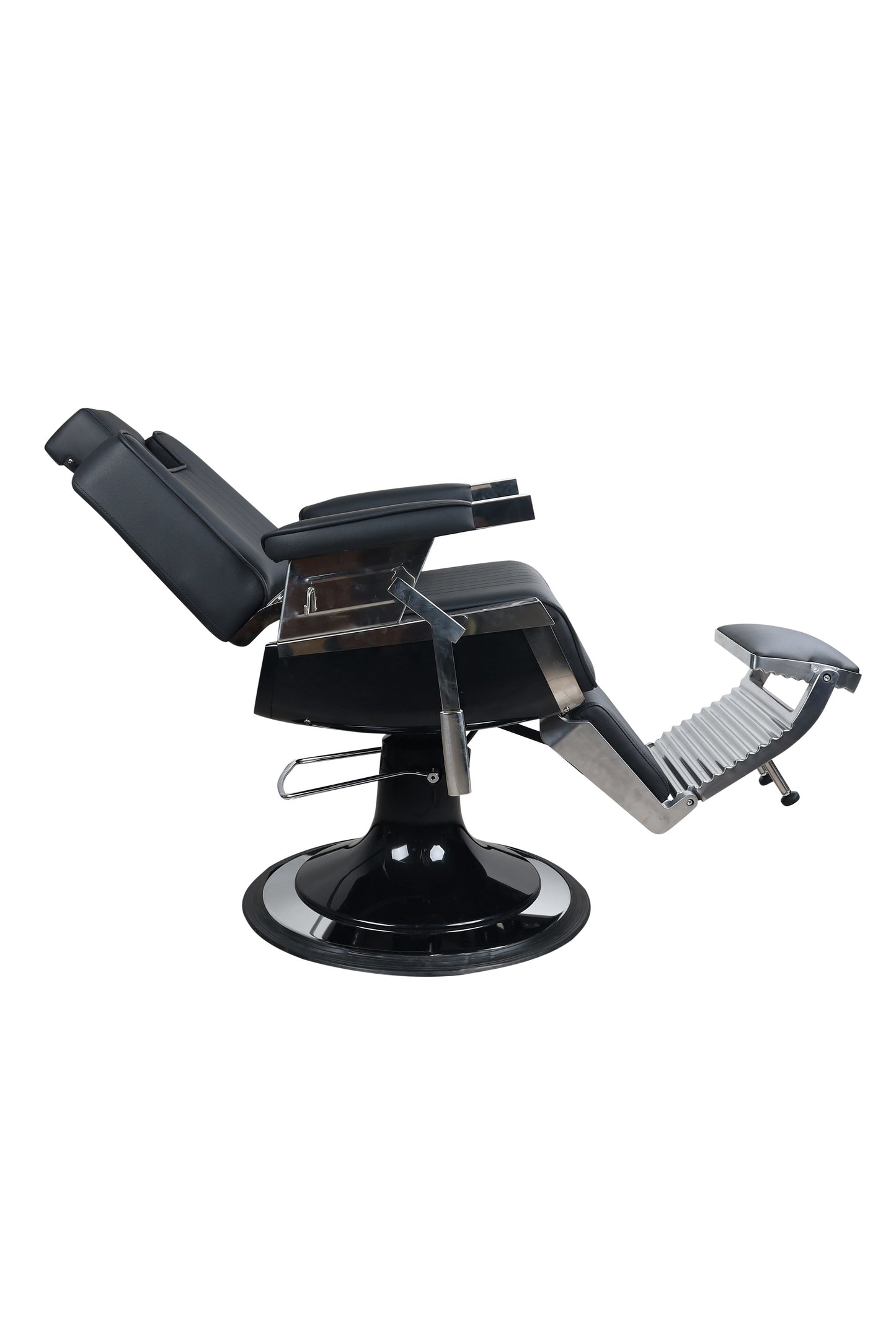 Antique High Class Heavy Duty Swivel Alexander Black Barber Chair - BC671