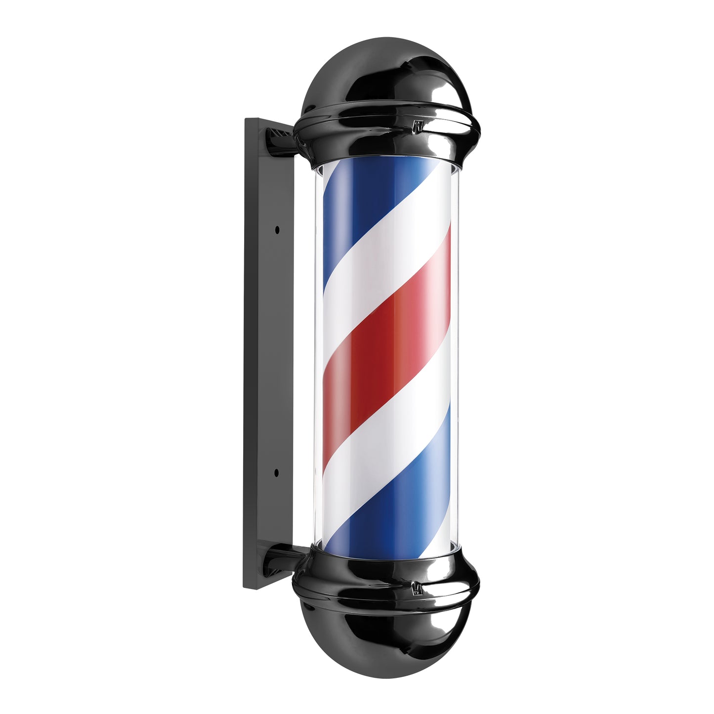 27 inch LED Wall Mountable Rotating Black Barber Pole - BP201B
