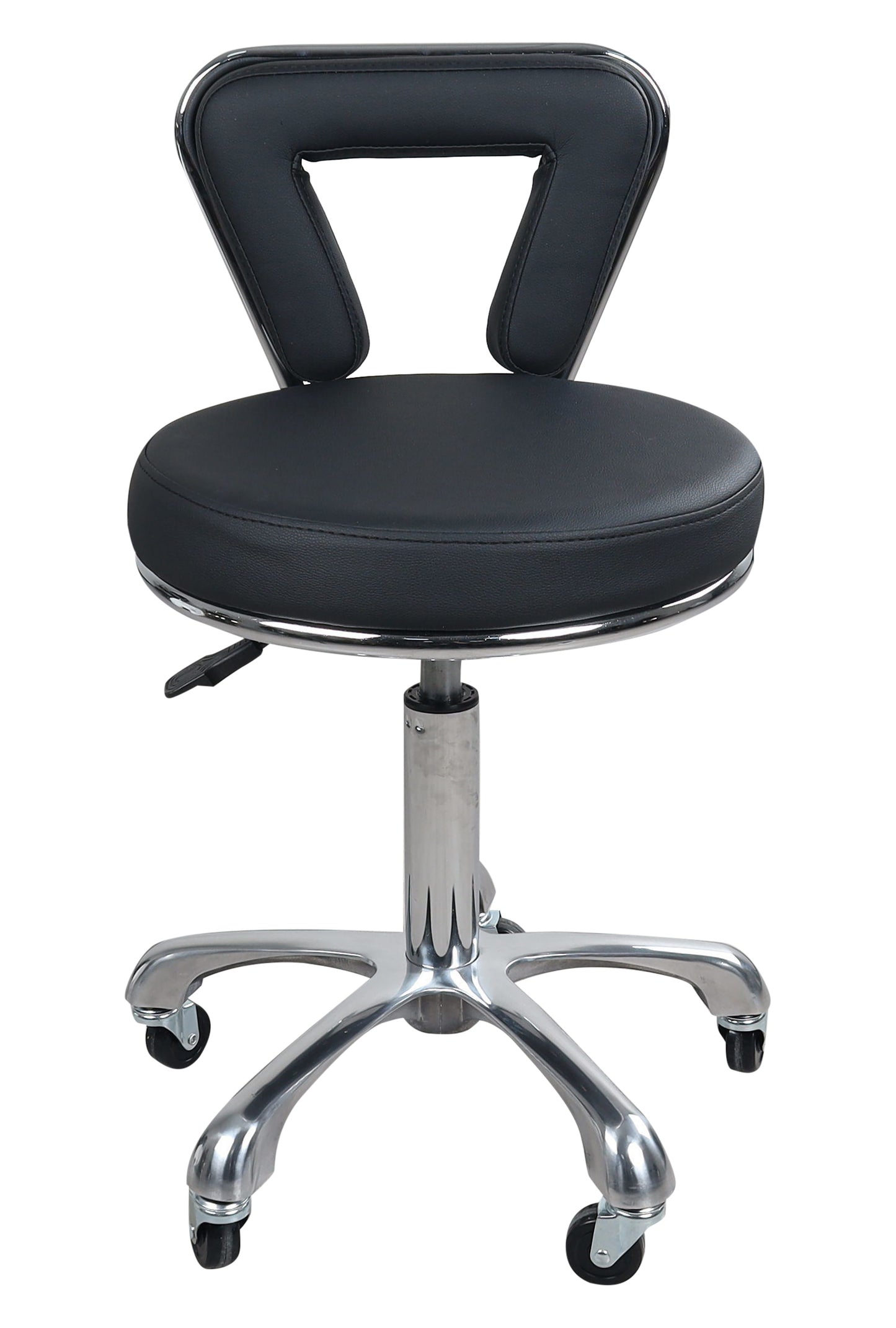 Modern Adjustable High Adjustable Super Comfort Rolling Stool with Backrest - ST471