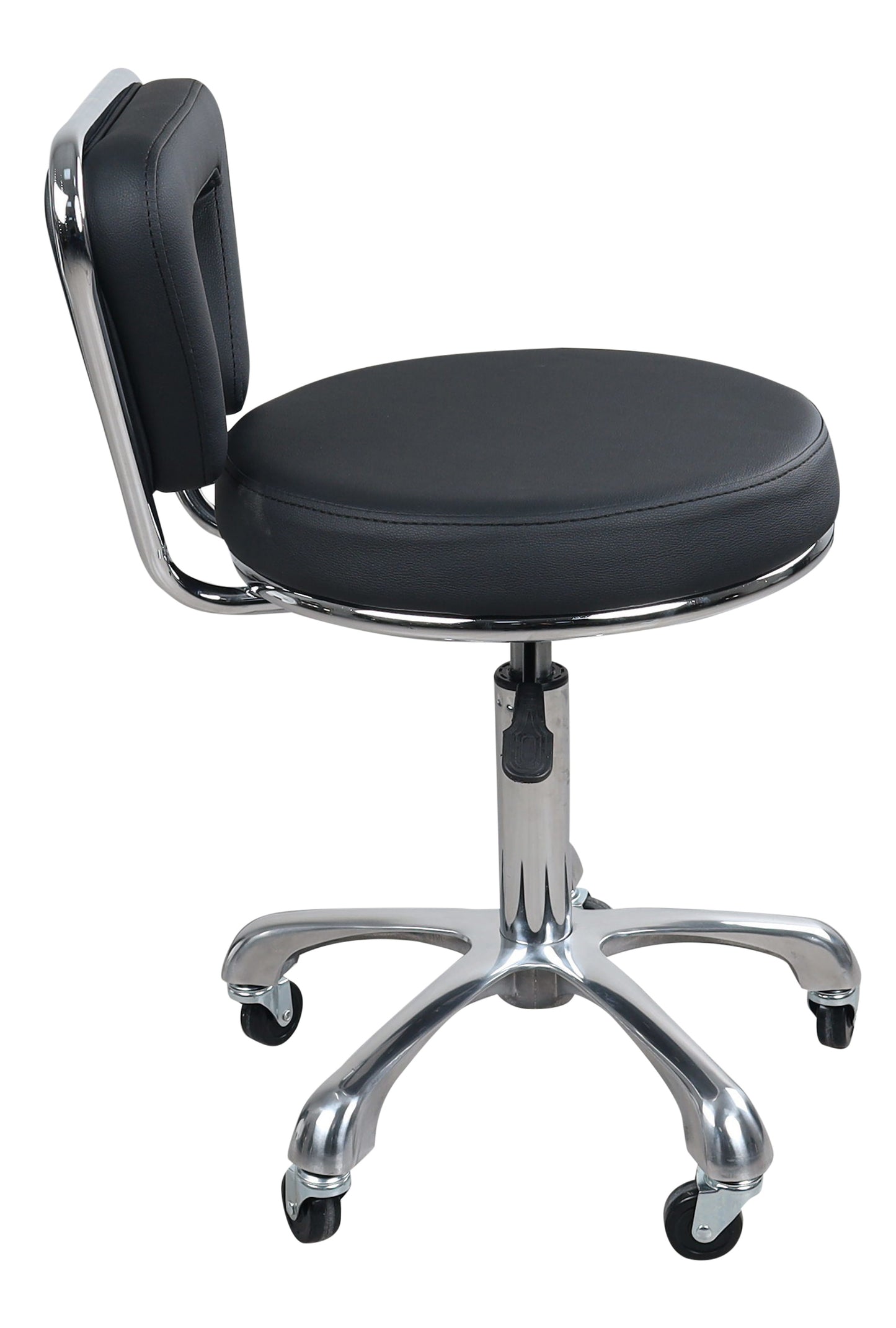 Modern Adjustable High Adjustable Super Comfort Rolling Stool with Backrest - ST471