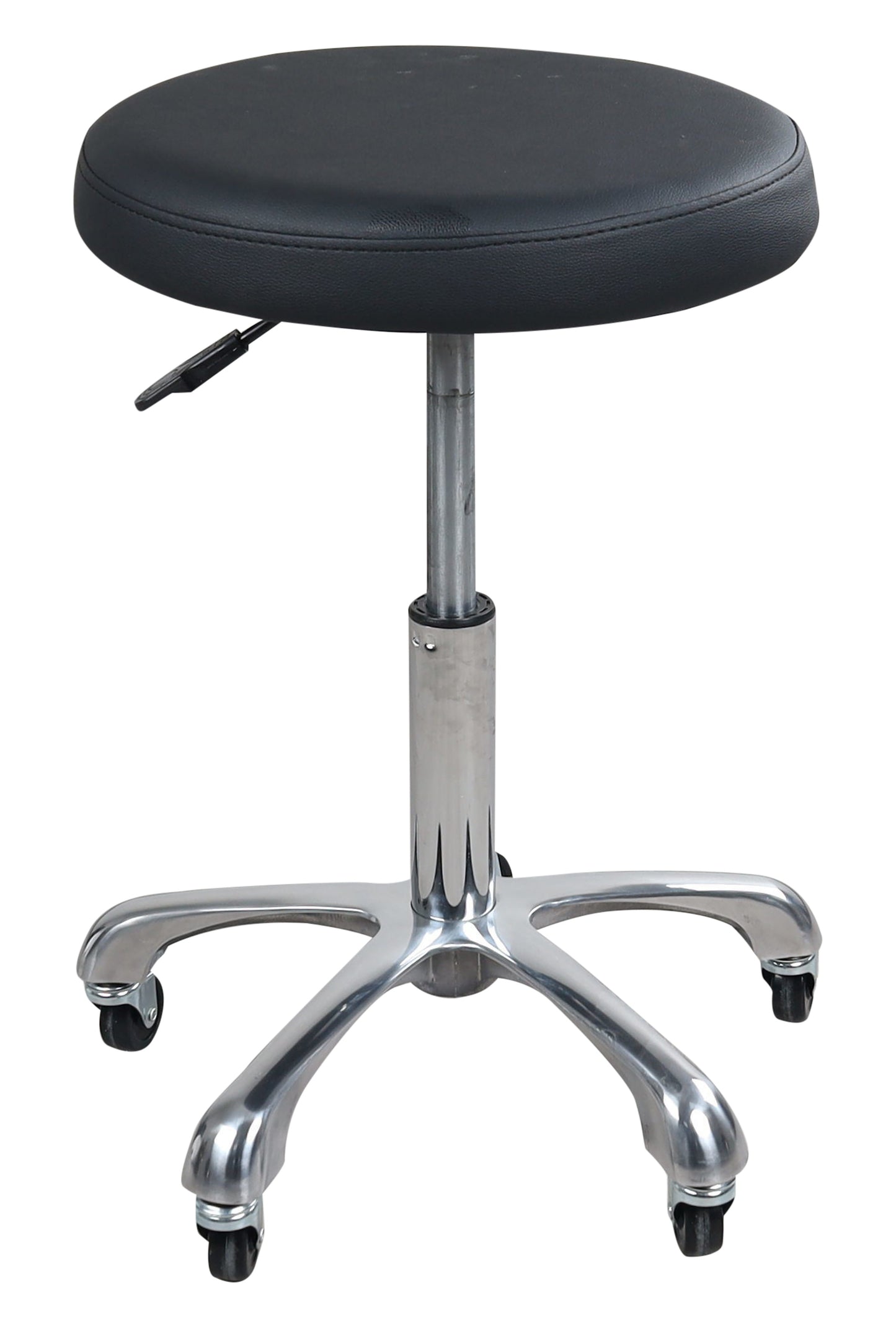 Deluxe Extra Wide Hydraulic Adjustable Height Rolling Stool With Metal Base - ST541